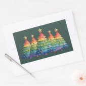 クリスマスプライド レインボー LGBTQ 平等な権利 ゲイ 長方形シール (封筒)