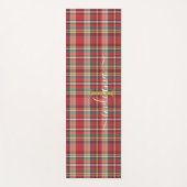 クリスマスプライ素朴ドレッドパーソナライズされたグリーン ヨガマット (正面)