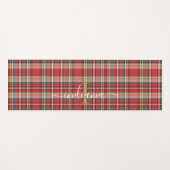 クリスマスプライ素朴ドレッドパーソナライズされたグリーン ヨガマット (正面(横))