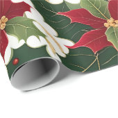 クリスマスプラントのガロール包装紙 ラッピングペーパー (ロールコーナー)
