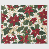 クリスマスプラントのガロール包装紙 ラッピングペーパー (フラット)