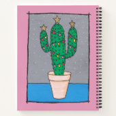 クリスマスプランナー、かわいいサボテン、あなたの名前 ノートブック (裏面)