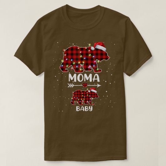 クリスマスプリッドベアーモマベビー極妊娠発表 Tシャツ (デザイン正面)