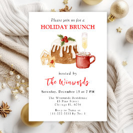 クリスマスプリンとクッキーホリデーブランチ 招待状