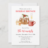 クリスマスプリンとクッキーホリデーブランチ 招待状 (正面)