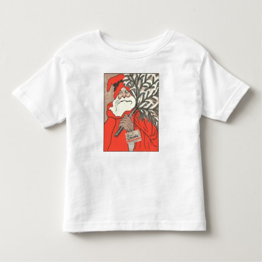 クリスマスプリンとドイツのサンタ・ベクター トドラーTシャツ (正面)