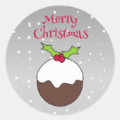 クリスマスプリンのシール ラウンドシール (正面)