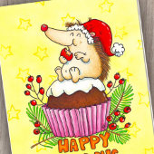クリスマスプリンの挨拶 カード