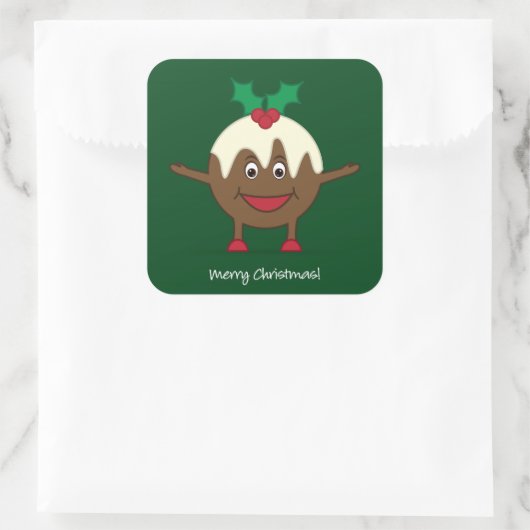 クリスマスプリンの漫画のキャラクター スクエアシール (バッグ)