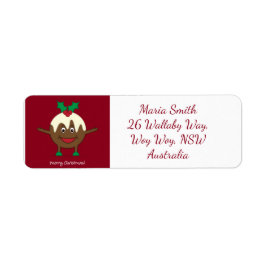 クリスマスプリンの漫画のキャラクター ラベル