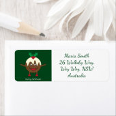 クリスマスプリンの漫画のキャラクター ラベル (インサイチュ)