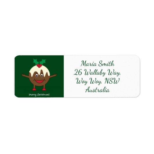 クリスマスプリンの漫画のキャラクター ラベル (正面)