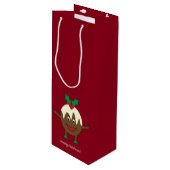 クリスマスプリンの漫画のキャラクター ワインギフトバッグ (正面アングル)