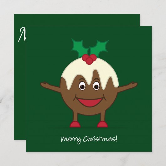 クリスマスプリンの漫画のキャラクター 招待状 (正面/裏面)