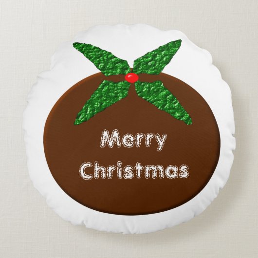 クリスマスプリンカスタムグ枕 ラウンドクッション (正面)