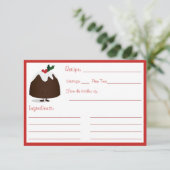 クリスマスプリンキャラクター空白のレシピカード (スタンド正面)