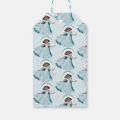 クリスマスプリンセスダークヘアウィンタースノーフレーク ギフトタグ (裏面)