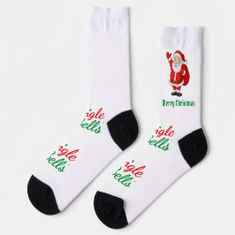クリスマスプリントサンタプレミアムクルースタイリッシュ ソックス