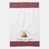 クリスマスプリンパーソナライズされたグ名クリスマス キッチンタオル (縦)