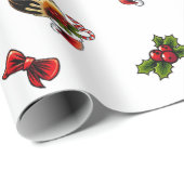 クリスマスプリン包み紙 ラッピングペーパー (ロールコーナー)