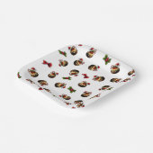 クリスマスプリン紙プレート ペーパープレート (傾斜あり)