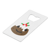 クリスマスプリン絵文字 クレジットカード栓抜き (裏面アングル)