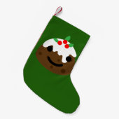 クリスマスプリン絵文字 スモールクリスマスストッキング (正面 (吊り時))