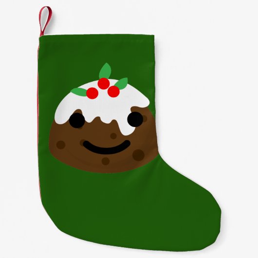 クリスマスプリン絵文字 スモールクリスマスストッキング (正面)