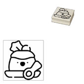 クリスマスプリン ラバースタンプ (押印)