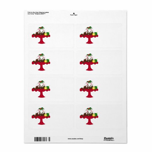 クリスマスプリン ラベル (フルシート)