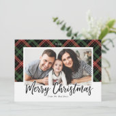 クリスマスプレイドクリスマスのフォトカード シーズンカード (スタンド正面)