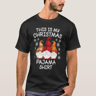 クリスマスプレイド格言これは私のクリスマスパジャマメンズW Tシャツ