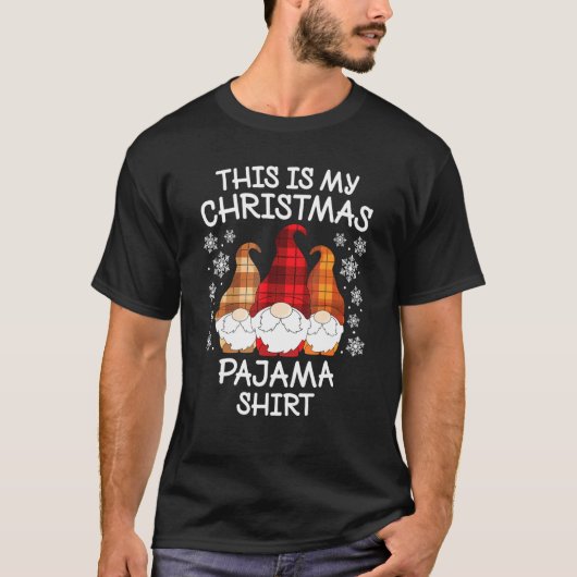 クリスマスプレイド格言これは私のクリスマスパジャマメンズW Tシャツ (正面)