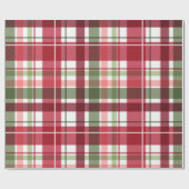 クリスマスプレイド ラッピングペーパー (フラット)