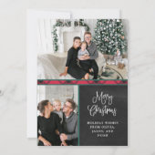 クリスマスプレイド |赤と黒の写数々の真 シーズンカード (裏面)