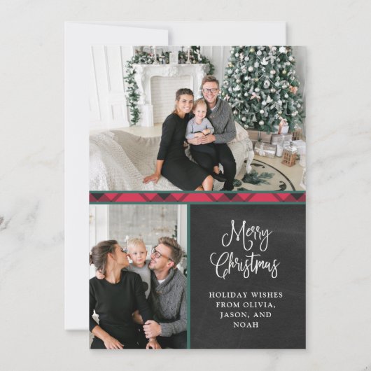 クリスマスプレイド |赤と黒の写数々の真 シーズンカード (裏面)