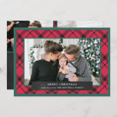 クリスマスプレイド |赤と黒の写数々の真 シーズンカード (正面/裏面)
