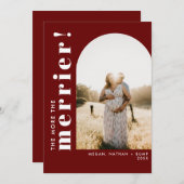 クリスマスプレグナンシーアークフォト 赤 シーズンカード (正面/裏面)