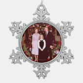 クリスマスプレジデントJames Jimmy Carter White House スノーフレークピューターオーナメント (正面)