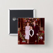 クリスマスプレジデントJames Jimmy Carter White House 缶バッジ (正面&裏面)