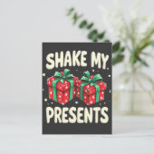 クリスマスプレゼントおもしろいを揺るがす ポストカード (スタンド正面)
