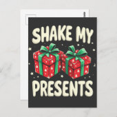 クリスマスプレゼントおもしろいを揺るがす ポストカード (正面/裏面)