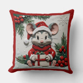 クリスマスプレゼントおよびマウス装飾用クッション クッション (正面)