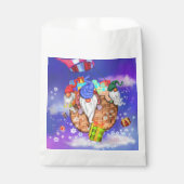 クリスマスプレゼントお願いバッグ格言飛んでいるギフトギフト フェイバーバッグ (正面)