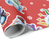 クリスマスプレゼントが冬のスノーフォークを包む。3 ラッピングペーパー (ロールコーナー)