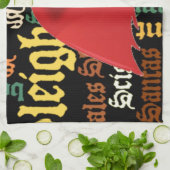 クリスマスプレゼントが素敵な日と良い夜を キッチンタオル (折り畳み)