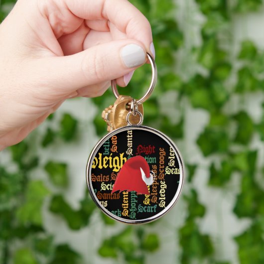 クリスマスプレゼントが素敵な日と良い夜を キーホルダー (手)