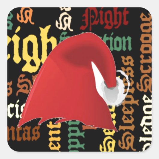 クリスマスプレゼントが素敵な日と良い夜を スクエアシール (正面)