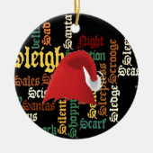 クリスマスプレゼントが素敵な日と良い夜を セラミックオーナメント (正面)