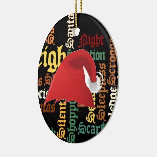 クリスマスプレゼントが素敵な日と良い夜を セラミックオーナメント (左)